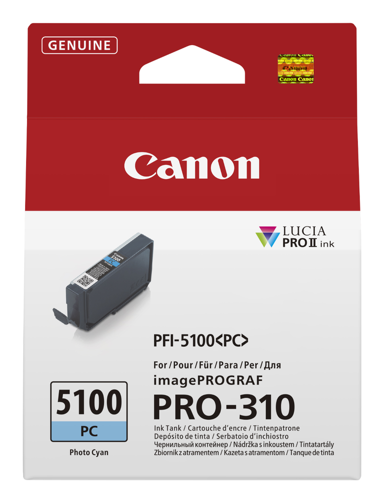 Tintenpatrone Canon PFI-5100 PC / 6956C001 Fotocyan, 144 ml