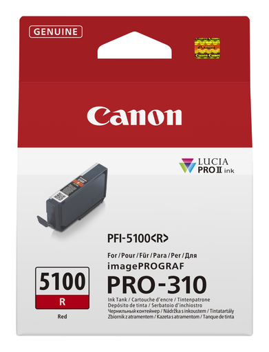 Tintenpatrone Canon PFI-5100 R / 6958C001 Rot, 144 ml