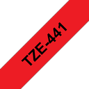 Brother TZe-441 / TZE441 laminated tape, black on red, 18 mm x 8 m