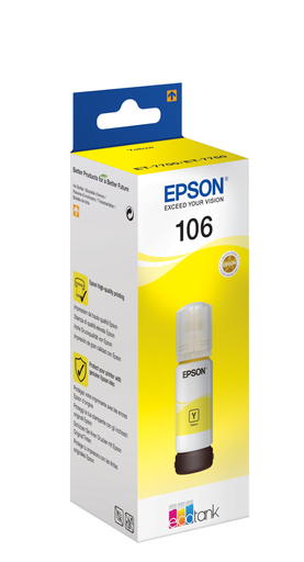 Bouteille d'encre Epson 106 / C13T00R440 jaune, 70 ml