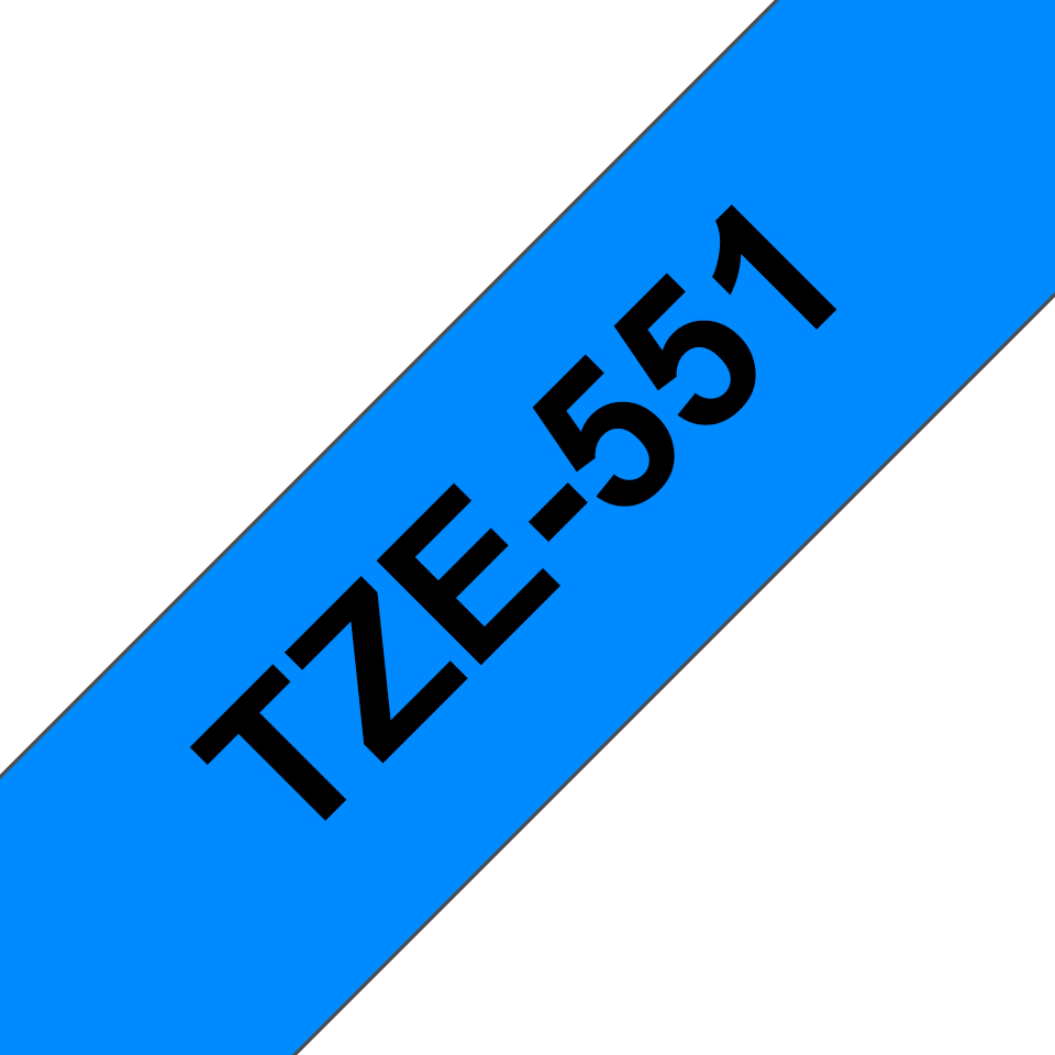 Brother TZe-551 / TZE551 laminated tape, black on blue, 24 mm x 8 m