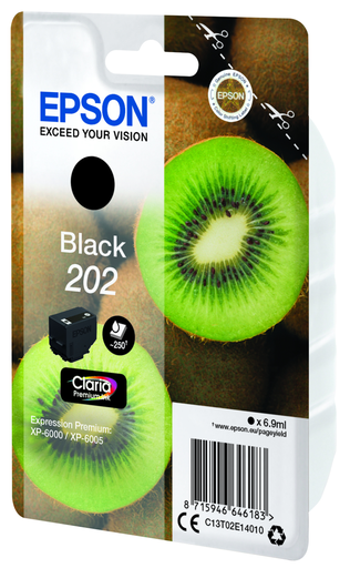 Tintenpatrone Epson 202 / C13T02E14010 Schwarz, 250 Seiten