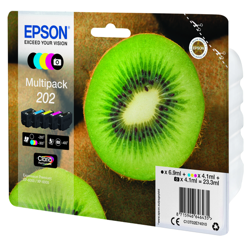Epson 202 / C13T02E74020 4-color ink cartridge, 250 pages