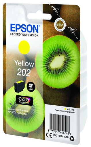 Tintenpatrone Epson 202 / C13T02F44010 Gelb, 300 Seiten