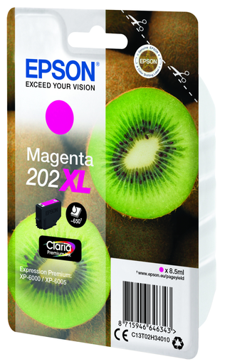 Cartouche d'encre Epson 202XL / C13T02H34010 magenta XL, 650 pages