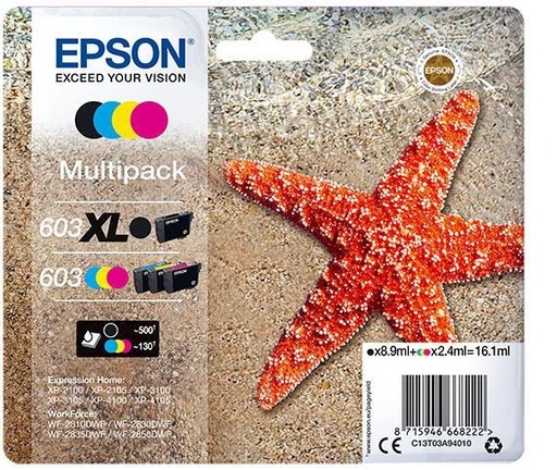 Tintenpatrone Epson C13T03A94010 4 Farben, 72 ml