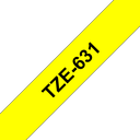 Brother Schriftband laminiert TZe-631 / TZE631, schwarz auf gelb, 12 mm x 8 m