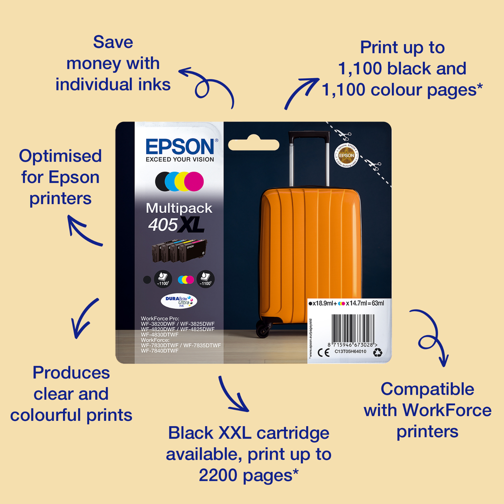 Epson 405XL / C13T05H34010 magenta XL ink cartridge, 147 ml