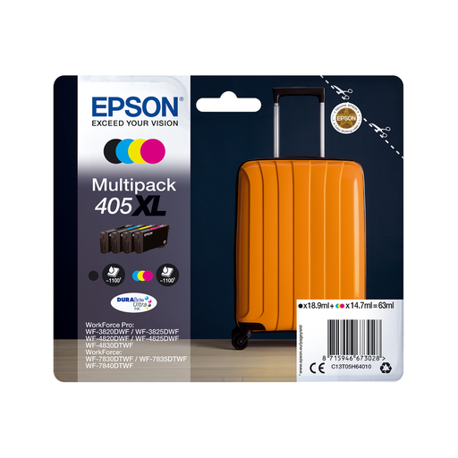 Epson 405XL / C13T05H64010 4-color XL ink cartridge, 147 ml