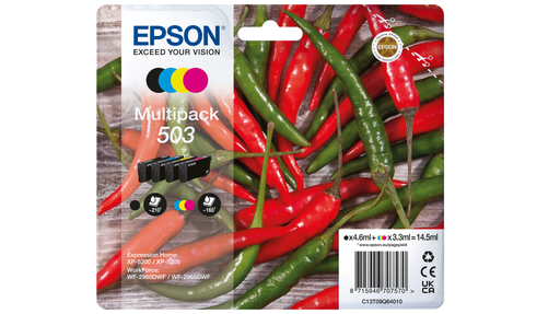 Cartouche d'encre Epson 503 / C13T09Q64010 4 couleurs, 210 pages