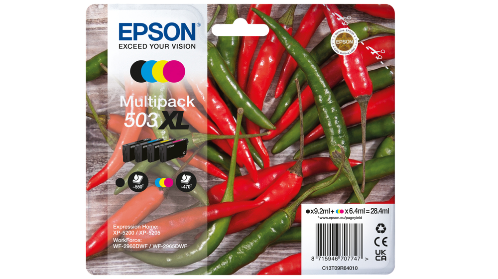 Cartouche d'encre Epson 503XL / C13T09R64010 4 couleurs XL, 550 pages