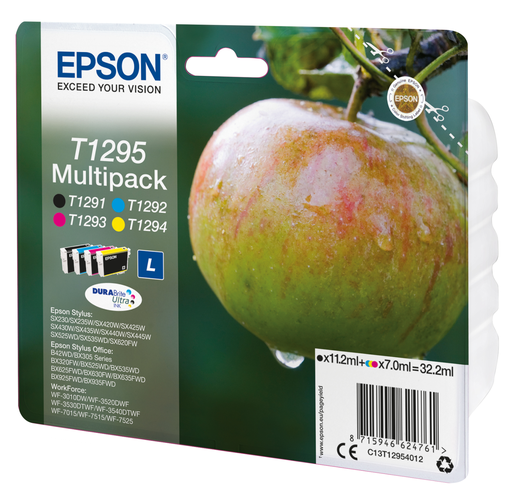 Epson T1295 / C13T12954012 4-color ink cartridge, 7 ml