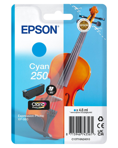 Tintenpatrone Epson 250 / C13T16N24010 Cyan, 48 ml