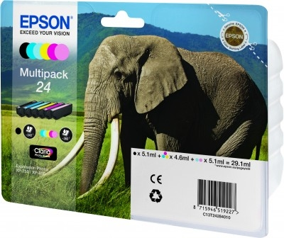Tintenpatrone Epson 24 / C13T24284011 4 Farben, 51 ml