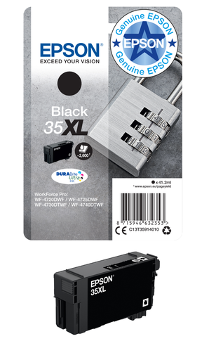 Epson 35XL / C13T35914010 black XL ink cartridge, 2,600 pages