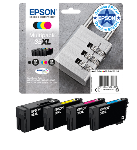 Tintenpatrone Epson 35XL / C13T35964010 4 Farben XL, 203 ml