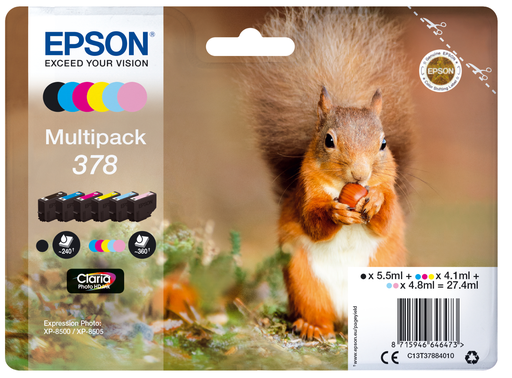 Epson 378 / C13T37884010 4-color ink cartridge, 41 ml