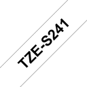 Brother TZe-S241 / TZES241 strong adhesive tape, black on white, 18 mm x 8 m