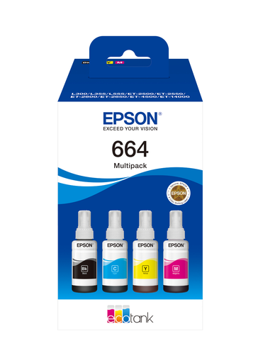 Epson 664 / C13T664640 4-color ink bottle, 70 ml