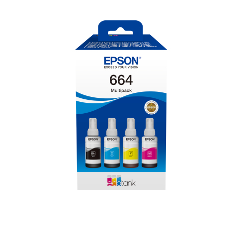 Multipack Tintenpatronen Epson 664 / C13T66464A, 4 Farben