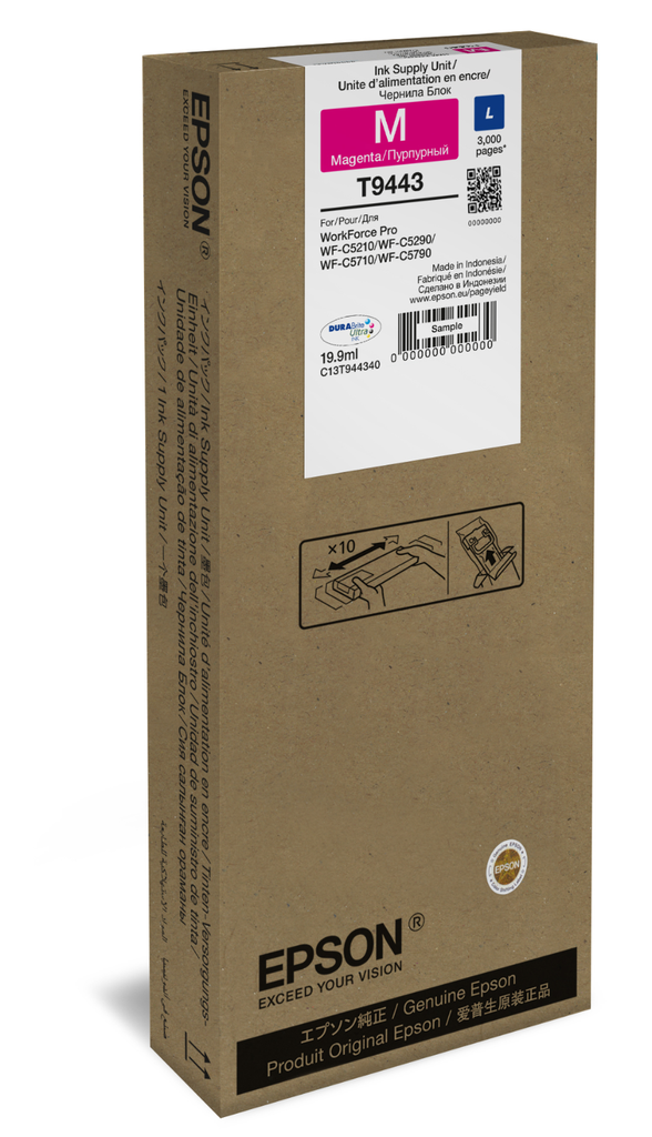 Cartouche d'encre Epson T9443 / C13T944340 magenta, 3 000 pages
