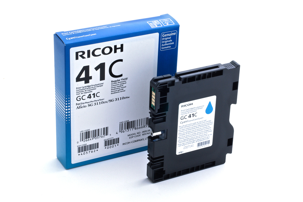 Cartouche d'encre Ricoh GC41C / 405762 cyan