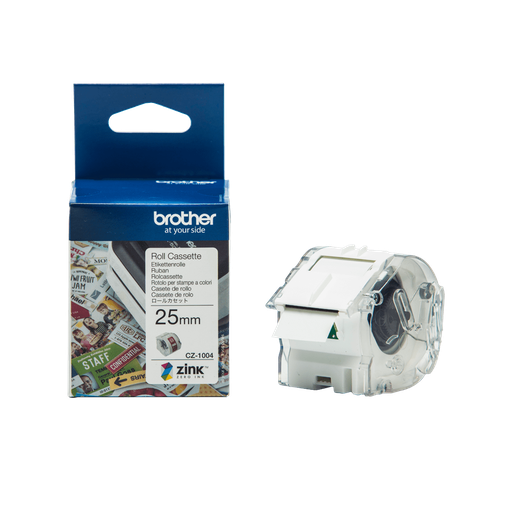 Brother CZ-1004 / CZ1004 full color label roll, 25 mm x 5 m
