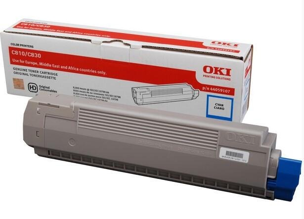 OKI 44059107 cyan toner, 8,000 pages