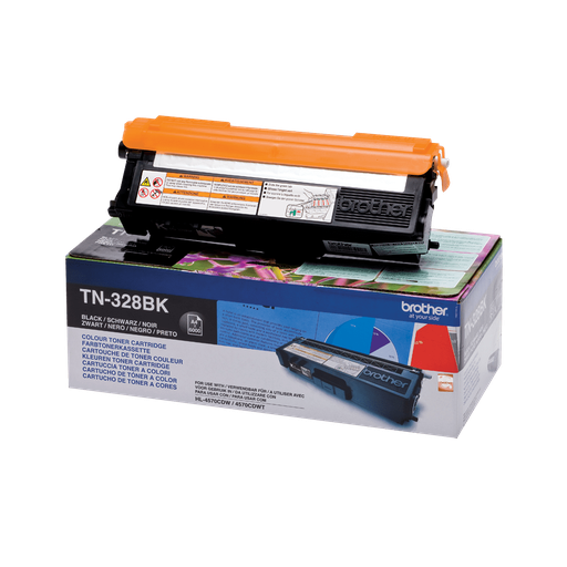 Brother Toner TN-328BK / TN328BK Schwarz XXL, 6.000 Seiten