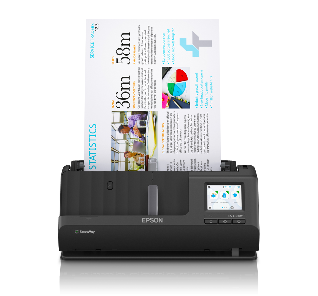 Epson ES-C380W document scanner, A4