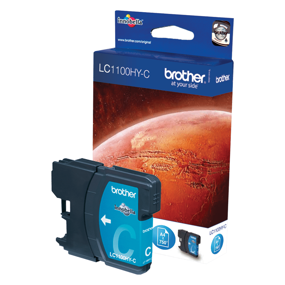 Cartouche d'encre Brother LC-1100HYC / LC1100HYC cyan XL, 750 pages