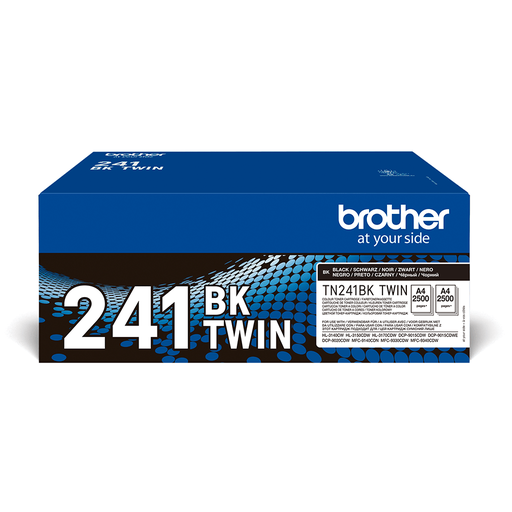 Pack 2 toners Brother TN-241BKTWIN / TN241BKTWIN noir, 2 x 2 500 pages