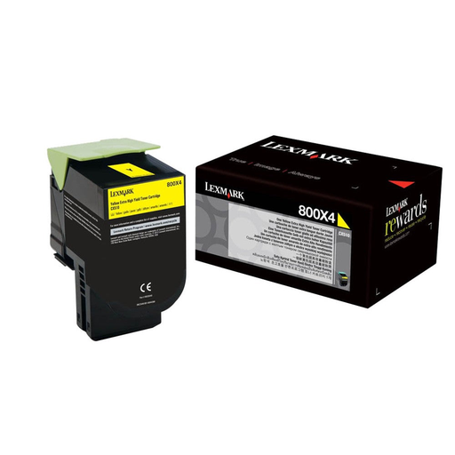 Toner Lexmark 80C0X40 Gelb, 4.000 Seiten