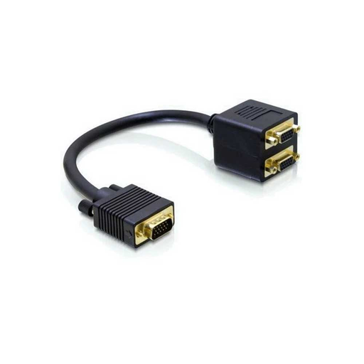 Adaptateur répartiteur VGA Delock 65060, 1 mâle vers 2 femelles, 20 cm