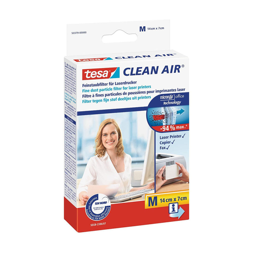 Filtre à particules fines pour imprimante laser Tesa Clean Air, taille M, 140 x 70 mm