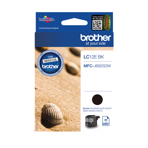 Cartouche d'encre Brother LC-12EBK / LC12EBK noire, 2 400 pages