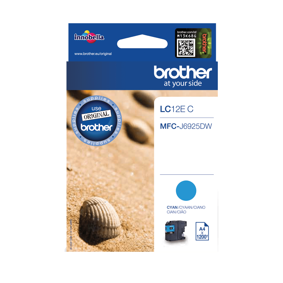 Cartouche d'encre Brother LC-12EC / LC12EC cyan, 1 200 pages