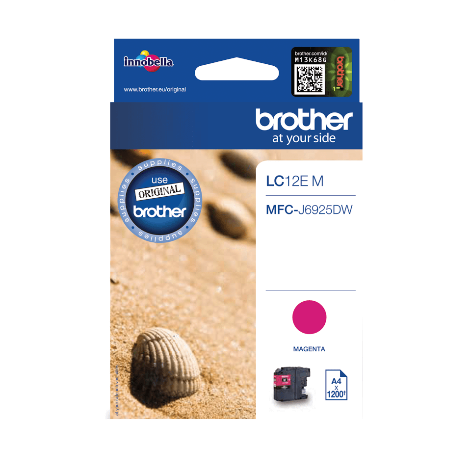 Brother LC-12EM / LC12EM magenta ink cartridge, 1,200 pages