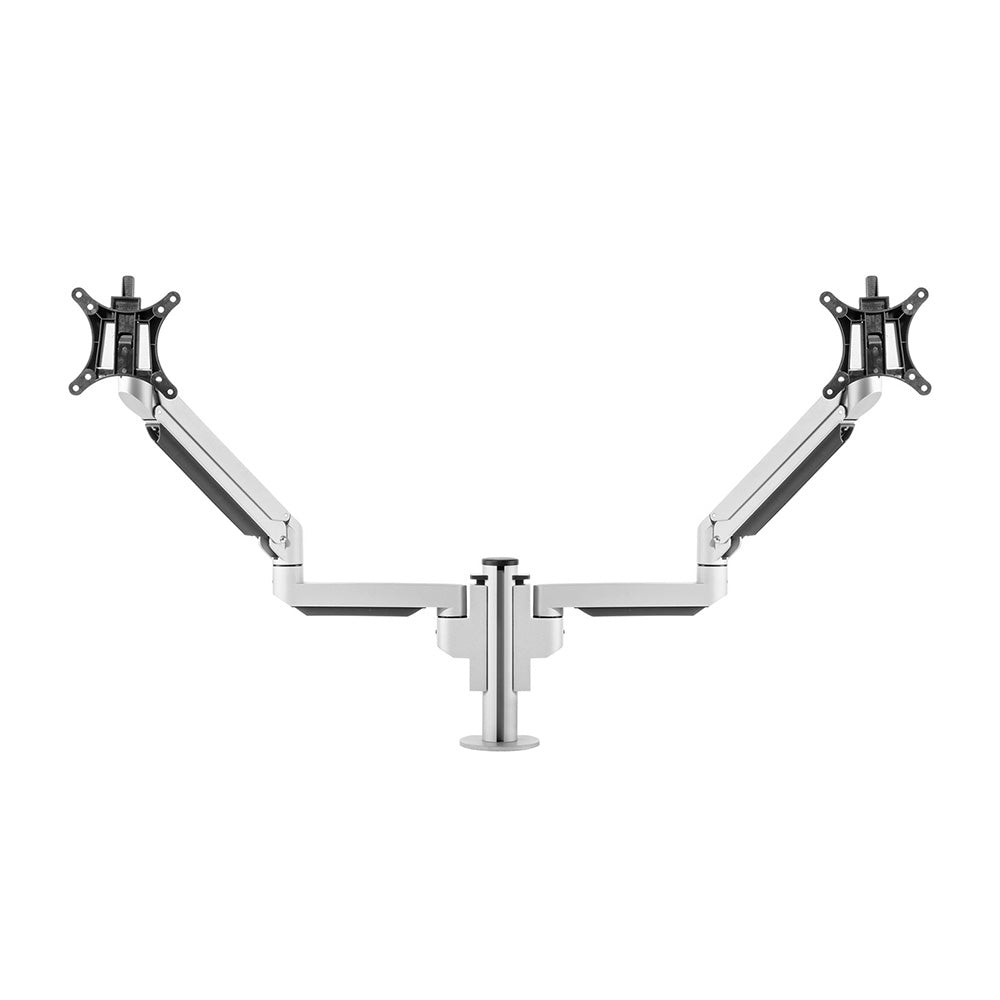 Bakker Elkhuizen Premium Office Dual Modular Monitorarm für zwei Bildschirme, 19 bis 32 Zoll, silber