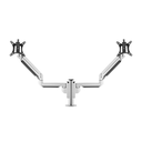 Bras support pour deux écrans Bakker Elkhuizen Premium Office Dual Modular, 19 à 32 pouces, argent