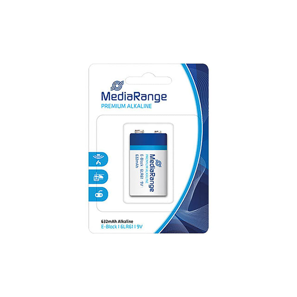 MediaRange MRBAT107 9-V-Alkaline-Batterie, 6LR61