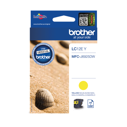 Brother Tintenpatrone LC-12EY / LC12EY Gelb, 1.200 Seiten