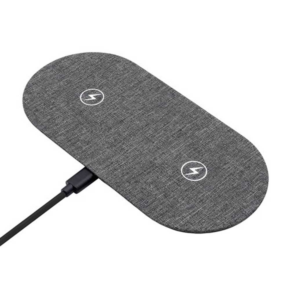 Chargeur sans fil double Qi ProXtend PX-WIC007, 10 W, gris