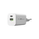 Chargeur mural double USB-C et USB-A ProXtend PX-PD30P2EU, 30 W, PD / QC 3.0, blanc
