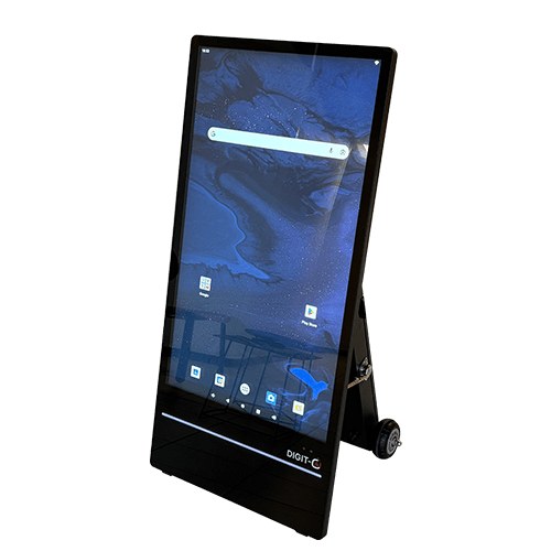 SAGA Digita-43 Digitaler Kundenstopper mit Akku für außen, 43 Zoll, 2500 cd/m², IP65