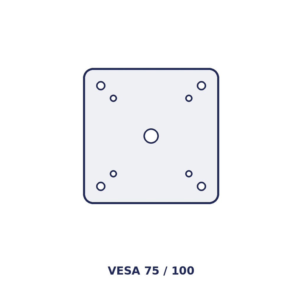 Plaque de fixation VESA 75/100 SAGA JOAVESA75, pour TPV JOA