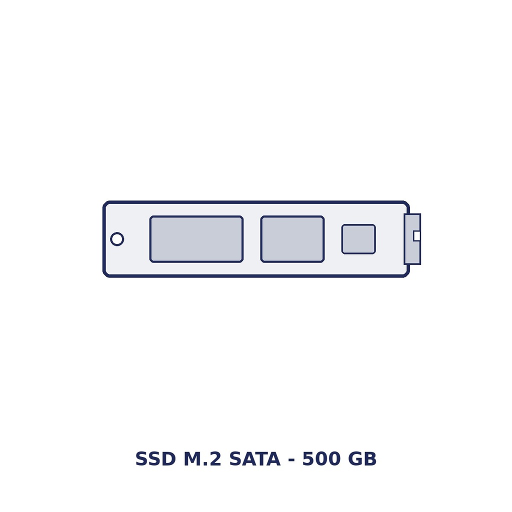 SSD M.2 SATA 500 Go SAGA M2SSD500, option d'usine