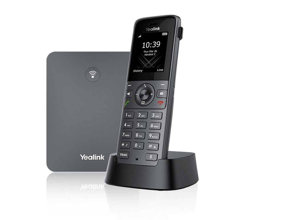 Téléphone DECT professionnel Yealink W73P, base IP W70B + combiné W73H, 10 combinés, PoE