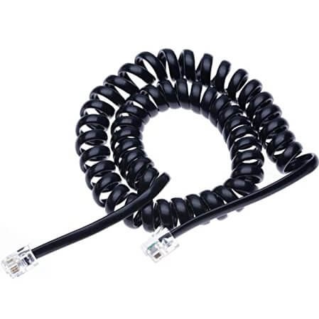 Cordon de combiné Fanvil CORD-8, cordon de rechange, pour Fanvil H3, H5 et C600, noir, pièce d'origine Fanvil
