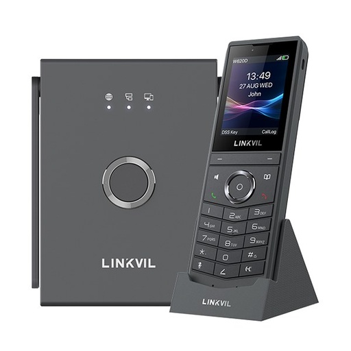 Téléphone DECT professionnel Fanvil W620P, base IP W710D + combiné W620D, 10 combinés, 10 appels simultanés, PoE